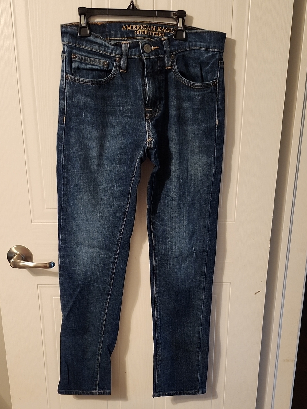 American Eagle Outfitters Women's Dark Indigo Slim Straight Jeans